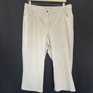 Zenergy by Chicos cream cropped pants trousers pockets comfortable women's 2XL